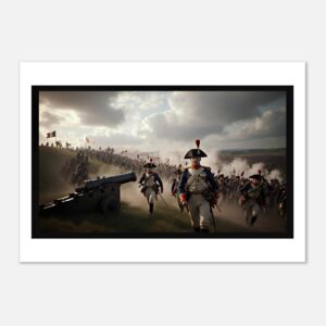 Poster d'art à encadrer  70x100 cm / Peinture unique "Bataille d’Austerlitz (1805)"